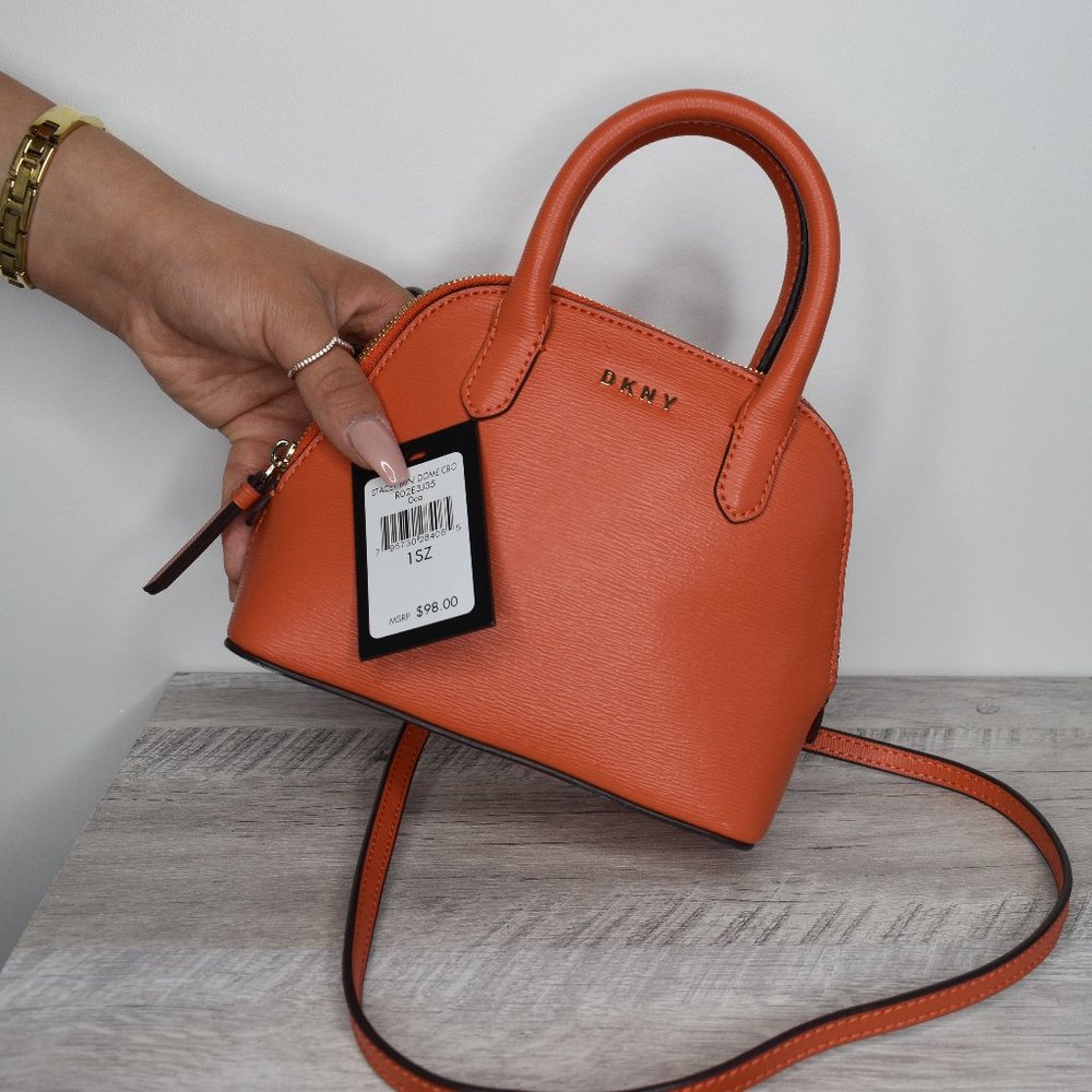 DKNY Women's New Stacey Mini Dome Crossbody Purse